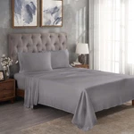 Luxurious Grey Beechwood Modal King Bed Sheet Set - Soft & Cool Sateen Weave. Fixed Price $112.99.