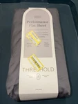 Threshold Queen Size 400 Thread Count Performance Flat Sheet - Radiant Gray. Fixed Price $12.00.