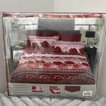 Papapiyay Trading Group Queen Bamboo Sheet Set Red White Floral Pattern. Fixed Price $26.99.