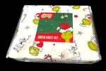 Dr. Seuss The Grinch Queen Size Sheet Set 4-PIECE Christmas Bedding Flat &fitted. Fixed Price $55.00.