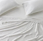 King 100% Linen Sheet Set Dark Gray Micro Stripe - Casaluna New. Fixed Price $125.00.