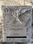 Laura Ashley Fawna 100% Cotton Queen Sheet Set Cottagecore Pink Green Wht Floral. Fixed Price $55.00.