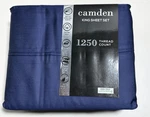 Camden 1250 Dark Blue Wrinkle Resistant Cotton Blend King Sheet Set New. Fixed Price $38.00.