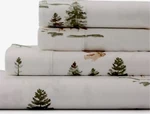 Cuddl Dud Okeo-tex Cotton Flannel Queen Bed 4 Pc Sheet Set Deer Mountain Tre New. Fixed Price $57.59.