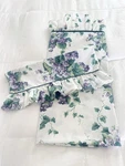 Vintage Waverly Garden Sweet Violets Flat Sheet Pillowcase Purple Cotton Full. Fixed Price $24.00.