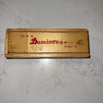 Juvale Dominoes 28 Piece Set With Metal Spinner Wooden Storage Case (BA0WJ). Fixed Price $12.95.