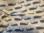 Garnet Hill Queen Size Fitted Sheet With Classic Whale Print Preowned. Fixed Price $54.99.