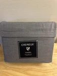 Nip Cremieux Camden Gray Chambray Cotton Blend 300TC Full Sheet Set 4PC. Fixed Price $59.99.