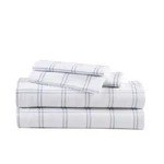 Eddie Bauer Westridge Plaid Sheet Set Full 4PC Cotton Bedding Nwt. Fixed Price $35.99.