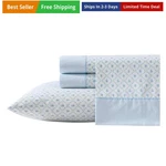 Sheet Set, Breathable Percale Cotton Bedding, 200 Thread Count, Deep Pocket, .... Fixed Price $81.78.