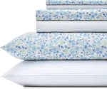 Laura Ashley Queen Sheets, Cotton Percale 6-PIECE Bedding Set, Crisp & Cool Ho. Fixed Price $84.99.