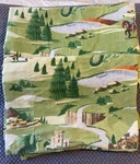 Vintage Pottery Barn Kids Medieval Knights Dragons Castle Twin Flat Sheet Sham. Fixed Price $76.99.