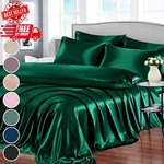 7PCS Satin California King Size Set, Blackish Green Luxury Bedding,.... Fixed Price $38.34.