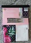Juicy Couture Pc Shower Curtain Set 72" W/14 Hooks Black Polka Dot Floral New. Fixed Price $35.00.