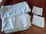 Blue Striped Damask 4PC Queen Sheet Set By Charter Club 100% Pima Cotton. Fixed Price $44.99.