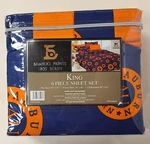 New! Auburn Sheet Set King And California 6 Piece Bamboo Prints. Fixed Price $41.39.