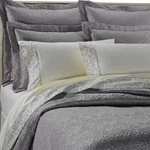 Upstairs Dransfield Ross Antigua Ivory Paloma Silver Queen Sheet Set New 1ST. Fixed Price $115.99.