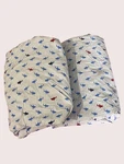 Tommy Hilfiger Twin 2PC Flat Fitted Sheet Shark Attack Gray Pinstripe Nautical. Fixed Price $28.99.