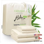 Cariloha Aloha Soft 100% Organic Bamboo Viscose Sheets 4-PIECE King Natural. Fixed Price $190.25.