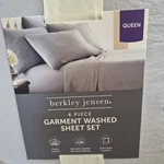 Berkley Jensen Garment-washed 6-PC Queen Sheet Set Gray New. Fixed Price $33.95.