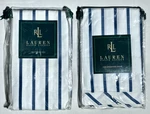 2 Ralph Lauren Biarritz Large Stripe White/blue Standard Sham New Rare Old Stock. Fixed Price $139.99.