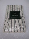 Ralph Lauren White Green Striped Ruffled 2 Standard Pillowcases. Fixed Price $99.99.