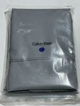 Rare Calvin Klein Double Row Cord Queen Flat Sheet Cotton Percale Blue Zinc New. Fixed Price $249.00.
