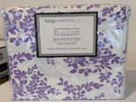 Living Quarters Easy Care Brushed Twin Sheet Set Pure Leaves Purple. Fixed Price $11.20.