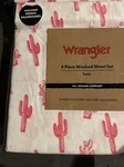Wrangler 4 Piece Cactus Washed Twin Size Sheet Set Cowboy Southwestern. Fixed Price $30.00.