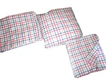 Nautica Plaid Tattersal Blue Red & White (3PC) Twin Sheet Set Cotton Blend. Fixed Price $47.20.