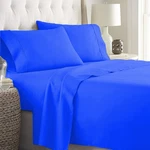 Us Sizes 9"-30"EXTRA Deep Pocket 1000 Tc Egyptian Cotton Sheets Royal Blue Solid. Fixed Price $95.75.