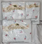 Vintage Cannon Queen Sheet Set Of 3 Pink Rose Striped Poly Cotton New. Fixed Price $55.00.