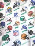 Vintage 1993 Nfl Flat Twin Bed Sheet All Teams Helmet Print Bibb Company. Fixed Price $18.00.