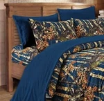 6 Pc Navy Blue Sheet Set!! Full Size Bedding Camouflage Dark Woods. Fixed Price $33.34.