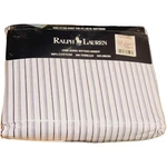 Nos Ralph Lauren Westland Multi Striped Blue & White T200 King Fitted Sheet. Fixed Price $219.95.