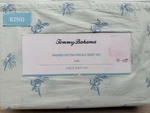 Tommy Bahama King Sheet Set Blue Macaw Forest 100% 4PC Washed Cotton. Fixed Price $64.99.