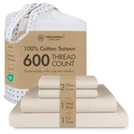 Threadmill 100% Cotton Sheets For Queen Size Bed 600 Count .... Fixed Price $145.04.