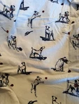 Full Size Flannel Sheet Set Charter Club Dog With Ball Black White Red. Fixed Price $33.00.