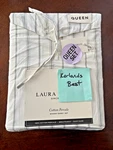 Laura Ashley Queen Sheet Set Symphony Stripe Green 4PC 100% Cotton. Fixed Price $65.55.