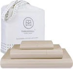 Beige Twin Xl Cotton Sheets Set - 600 Tc, 15" Deep Pocket, Cooling Effect. Fixed Price $98.99.
