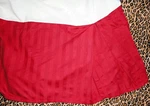 Ralph Lauren Chaps Red Damask Sateen Stripe (1) King Bedskirt 15" Split. Fixed Price $47.20.
