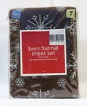 New! Twin Flannel Sheet Set - Snowflakes Target Flat, Fitting & Pillow Case. Fixed Price $19.99.