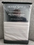 Hotel Style 600 Thread Count Solid Cotton With Sateen Weave Pillowcases 2CT King. Fixed Price $9.99.
