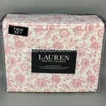 Ralph Lauren 3PC Twin Cranberry Red Toile Floral Sheet Set Edp. Fixed Price $75.60.