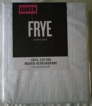 New Frye Queen Sheet Set 100% Cotton Woven Herringbone 4 Pc White. Fixed Price $89.99.