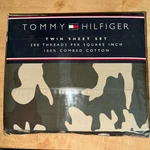 Tommy Hilfiger Garrison Green Camo Std. Pillowcase Twin Fitted And Flat Sheet. Fixed Price $18.99.