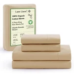 Lane Linen King Size Set - 4 Piece 100% Organic Cotton Bedding .... Fixed Price $76.05.