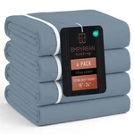 Empyrean Bedding 4 Pack Stone Blue Fitted Sheet Extra Deep Pocket. Fixed Price $99.57.