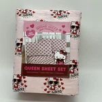 Hello Kitty Queen Sheet Set Pink, Hearts/love. Nwt. Fixed Price $59.95.