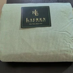 Vintage Lauren Ralph Twin Sheet Set Green/white Gingham Pattern. Fixed Price $129.99.